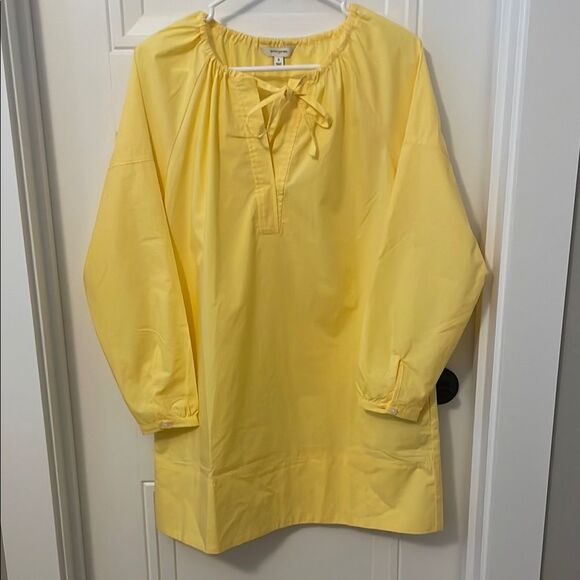 Banana Republic Factory Poplin Tie Neck Dress - Picture 1 of 1